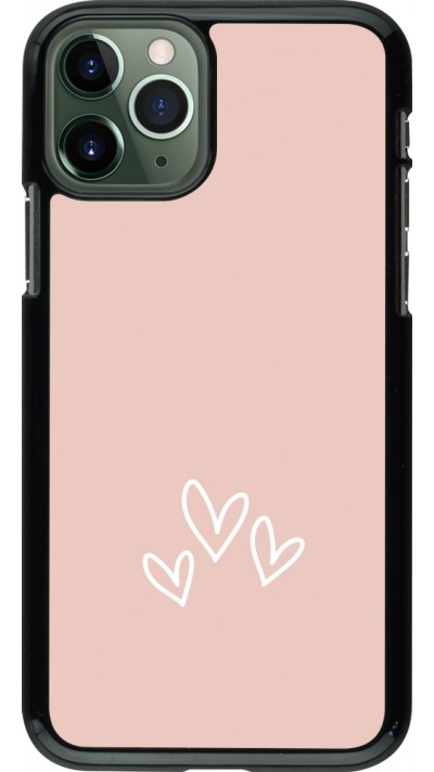 Coque iPhone 11 Pro - Valentine 2023 three minimalist hearts