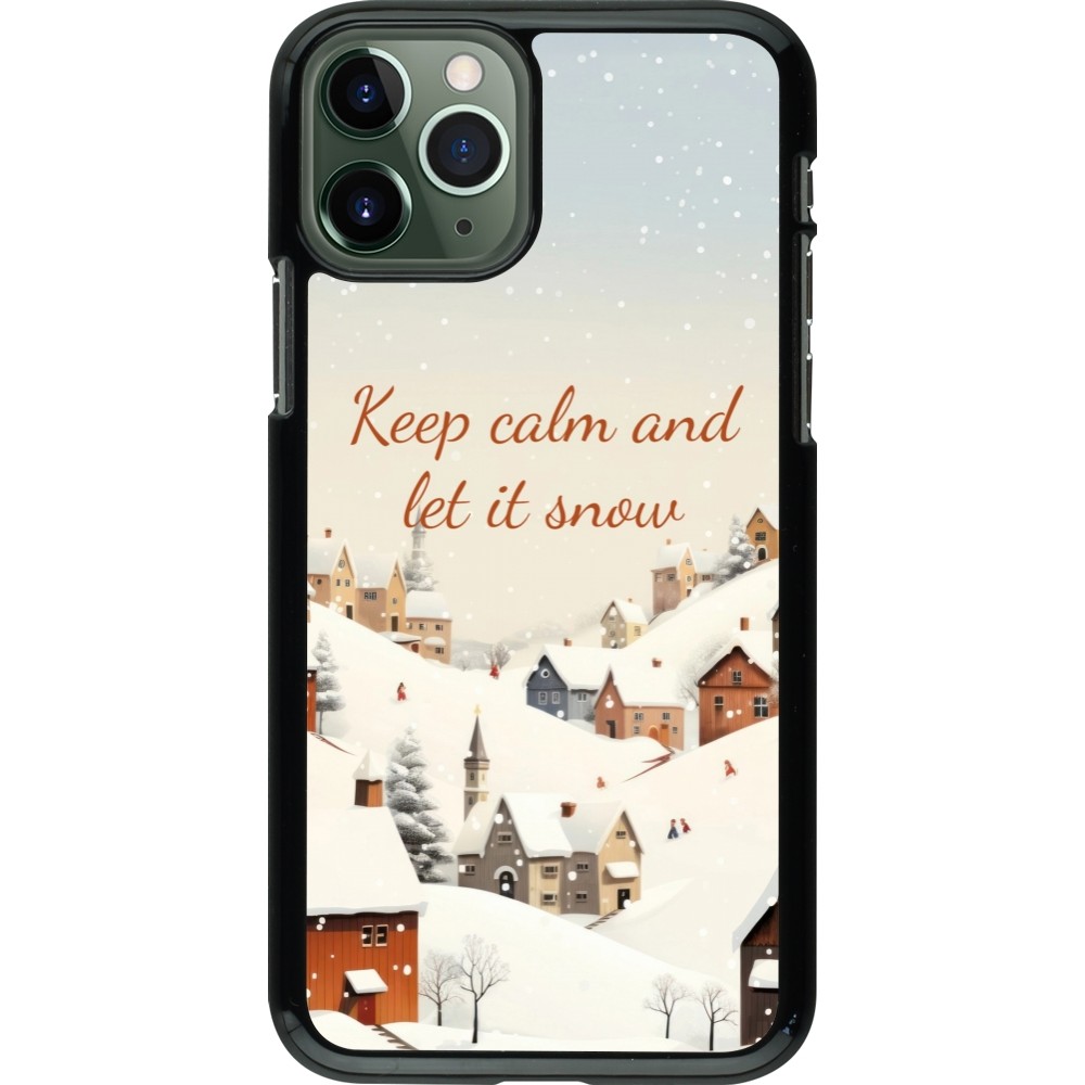 iPhone 11 Pro Case Hülle - Winter 25 Winter Keep calm and let it snow