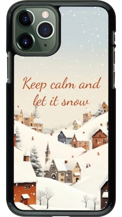 iPhone 11 Pro Case Hülle - Winter 25 Winter Keep calm and let it snow