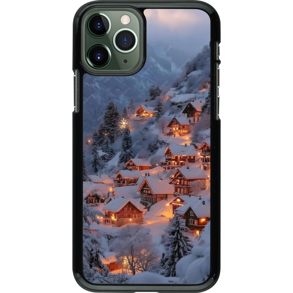 iPhone 11 Pro Case Hülle - Winter 25 Winter snowy village