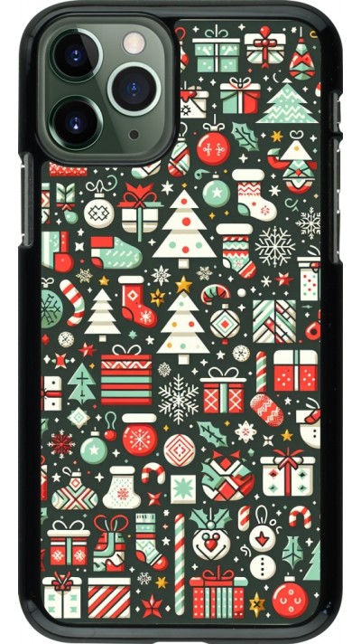 iPhone 11 Pro Case Hülle - Weihnachten 2023 Flachmuster