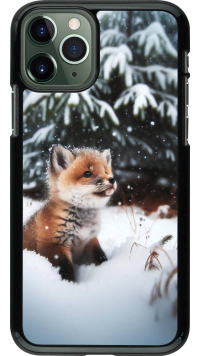 Coque iPhone 11 Pro - Noël 2023 Renardeau sapin