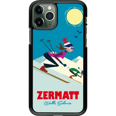 iPhone 11 Pro Case Hülle - Zermatt Ski Downhill