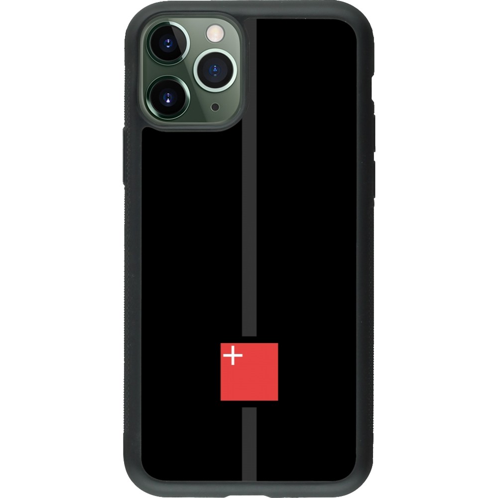 iPhone 11 Pro Case Hülle - Silikon schwarz Kanton SZ schwarz