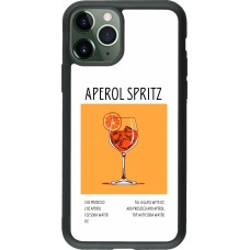 Coque iPhone 11 Pro - Silicone rigide noir Cocktail recette Aperol Spritz