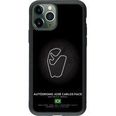Coque iPhone 11 Pro - Silicone rigide noir F1 Track 2025 Brazil