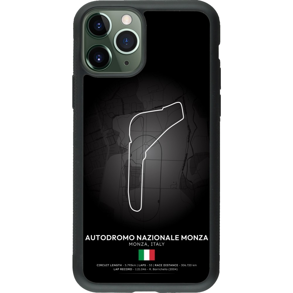 iPhone 11 Pro Case Hülle - Silikon schwarz F1 Track 2025 Italy