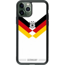 Coque iPhone 11 Pro - Silicone rigide noir Maillot de football Allemagne 2026 personnalisable