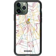iPhone 11 Pro Case Hülle - Silikon schwarz Ghana 2026 personalisierbares Fussballtrikot
