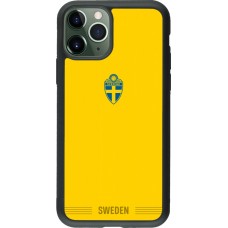 iPhone 11 Pro Case Hülle - Silikon schwarz Schweden 2026 personalisierbares Fussballtrikot