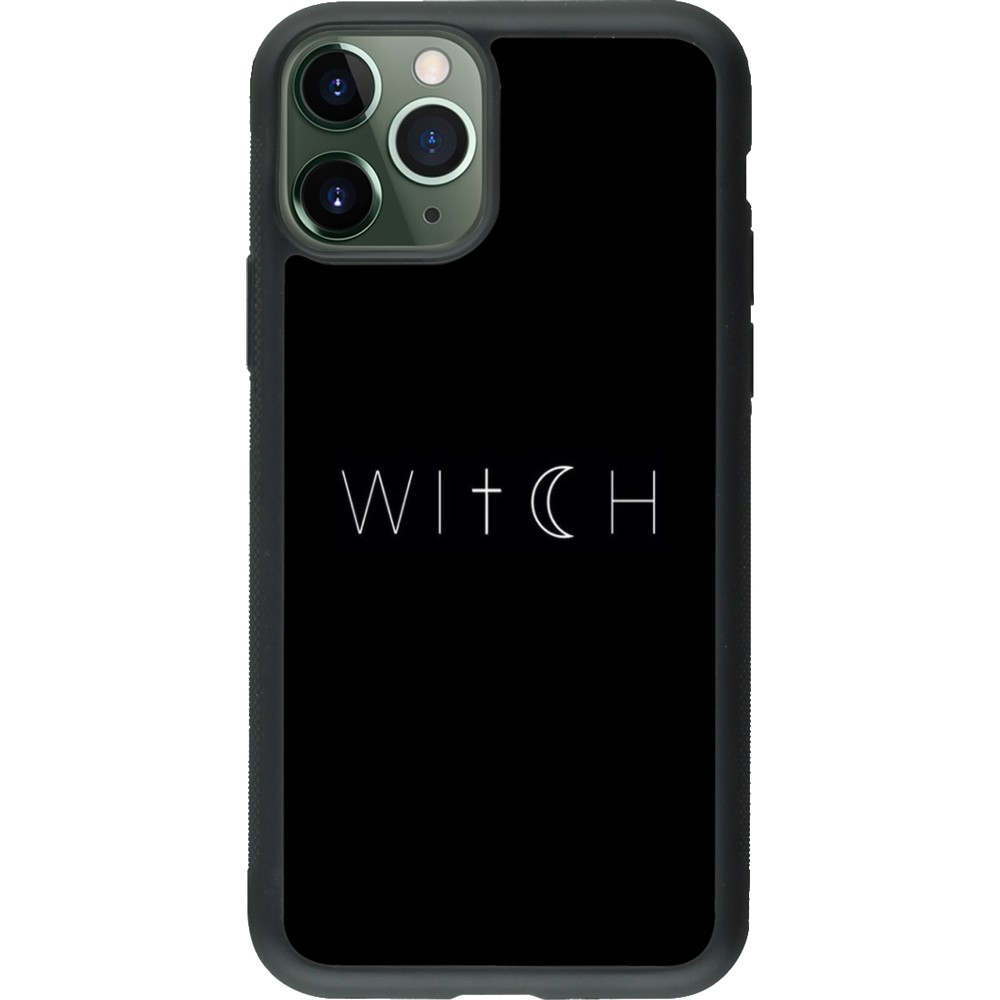 iPhone 11 Pro Case Hülle - Silikon schwarz Halloween 22 witch word
