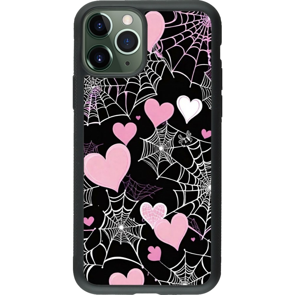 iPhone 11 Pro Case Hülle - Silikon schwarz Halloween 2024 girly