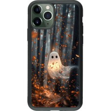 Coque iPhone 11 Pro - Silicone rigide noir Halloween 2025 Ghost in the forest
