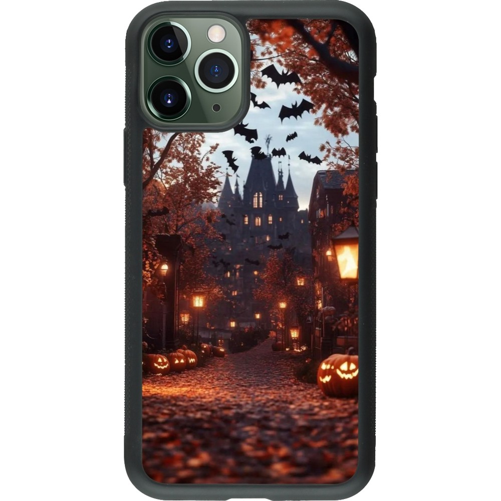 iPhone 11 Pro Case Hülle - Silikon schwarz Halloween 2025 Haunted house