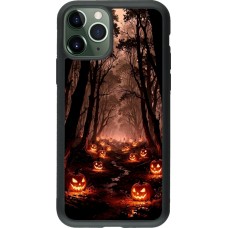 iPhone 11 Pro Case Hülle - Silikon schwarz Halloween 2025 Road of Terrifying Pumpkins