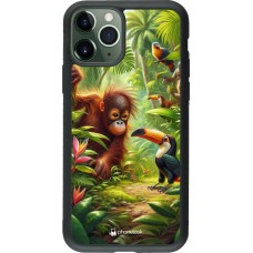 iPhone 11 Pro Case Hülle - Silikon schwarz Tropischer Dschungel Tayrona