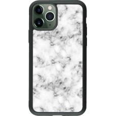 Coque iPhone 11 Pro - Silicone rigide noir Marble 01