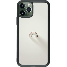 iPhone 11 Pro Case Hülle - Silikon schwarz Mini Regenbogen Minimal