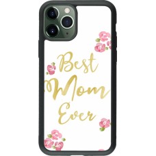 Coque iPhone 11 Pro - Silicone rigide noir Mom 2024 best Mom ever