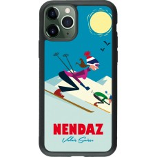 iPhone 11 Pro Case Hülle - Silikon schwarz Nendaz Ski Downhill