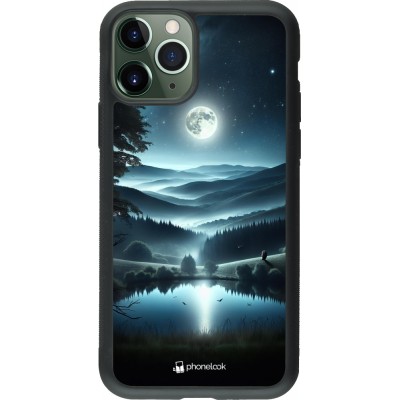 Coque iPhone 11 Pro - Silicone rigide noir Night Sky View