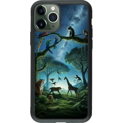 iPhone 11 Pro Case Hülle - Silikon schwarz Paradies der exotischen Tiere