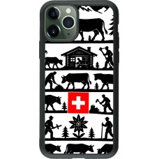 Coque iPhone 11 Pro - Silicone rigide noir Poya Suisse 1