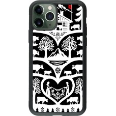 Coque iPhone 11 Pro - Silicone rigide noir Poya Suisse 2 noir