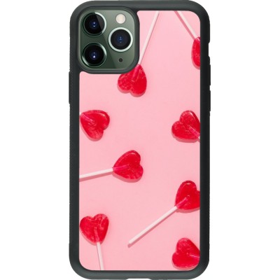 Coque iPhone 11 Pro - Silicone rigide noir Saint Valentines Day 26 Lollipop