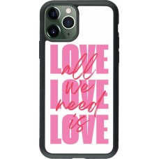 Coque iPhone 11 Pro - Silicone rigide noir Saint Valentines Day 26 Love all we need is