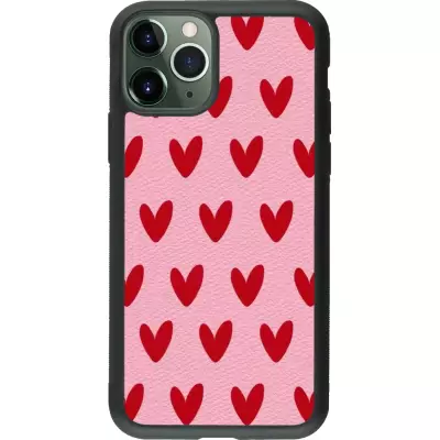 iPhone 11 Pro Case Hülle - Silikon schwarz Saint Valentines Day 26 Pattern heart