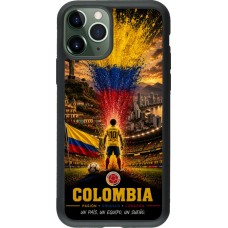 Coque iPhone 11 Pro - Silicone rigide noir Football Colombie splash 2026