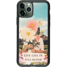 Coque iPhone 11 Pro - Silicone rigide noir Live life in full moon Spring 2026