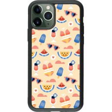 iPhone 11 Pro Case Hülle - Silikon schwarz Pattern Summer 2026
