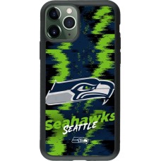 Coque iPhone 11 Pro - Silicone rigide noir Super Bowl 26 Seattle 2