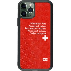 Hülle iPhone 11 Pro - Silikon schwarz Swiss Passport