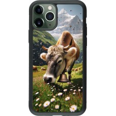 iPhone 11 Pro Case Hülle - Silikon schwarz Kuh Berg Wallis