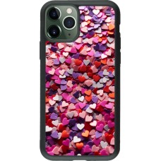 iPhone 11 Pro Case Hülle - Silikon schwarz Valentin 2025 Konfetti