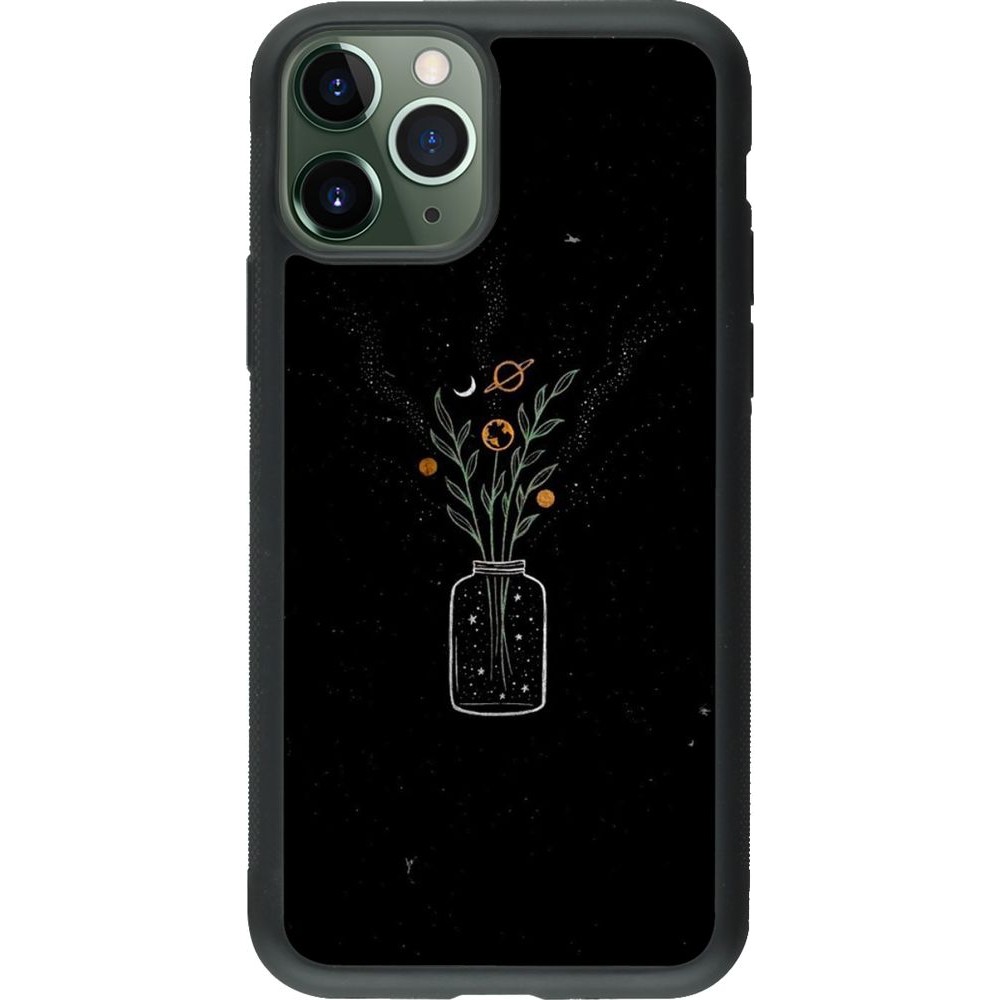 Coque iPhone 11 Pro - Silicone rigide noir Vase black