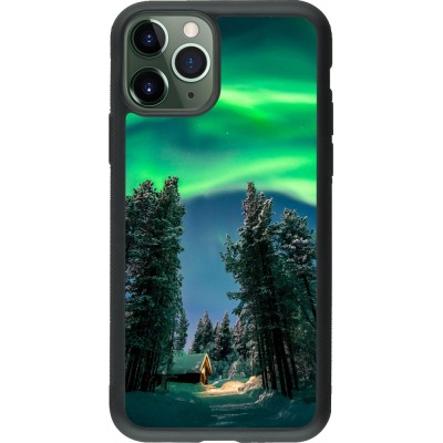 iPhone 11 Pro Case Hülle - Silikon schwarz Winter 22 Northern Lights