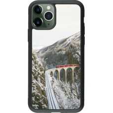Coque iPhone 11 Pro - Silicone rigide noir Winter 25 Winter polar express