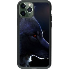 Coque iPhone 11 Pro - Silicone rigide noir Wolf Shape