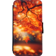 iPhone 11 Pro Case Hülle - Wallet schwarz Herbst Magisch Orange