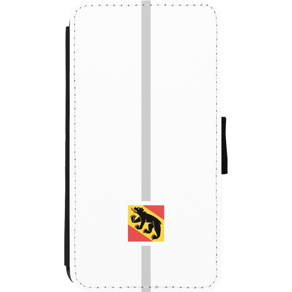 iPhone 11 Pro Case Hülle - Wallet schwarz Kanton BE weiss