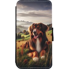 iPhone 11 Pro Case Hülle - Wallet schwarz Hund Land Schweiz