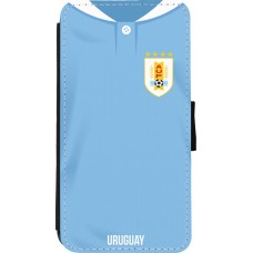Coque iPhone 11 Pro - Wallet noir Maillot de football Uruguay 2022 personnalisable