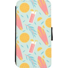 Coque iPhone 11 Pro - Wallet noir Summer 2025 Pattern citron