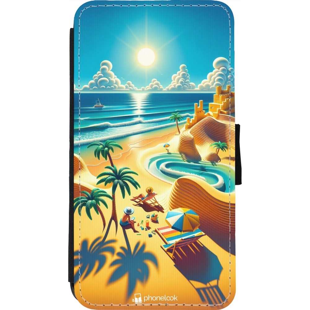 iPhone 11 Pro Case Hülle - Wallet schwarz Sonnenuntergang Brise