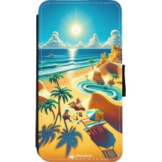 iPhone 11 Pro Case Hülle - Wallet schwarz Sonnenuntergang Brise