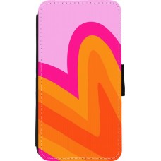 iPhone 11 Pro Case Hülle - Wallet schwarz Valentine 2024 heart gradient
